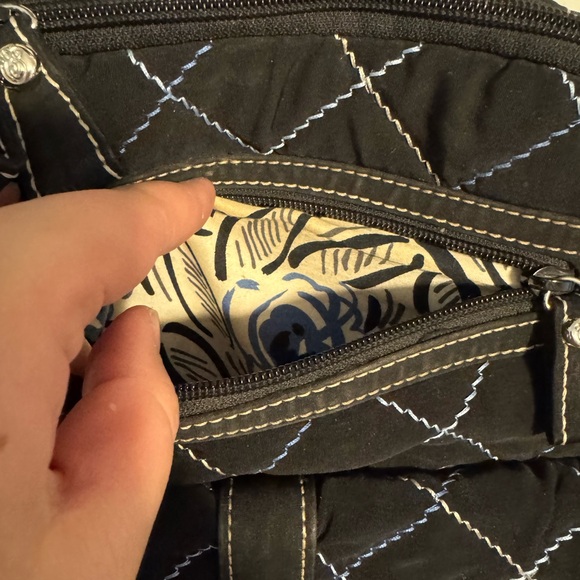 Vera Bradley Black Quilted Backpack - Picture 7 of 12